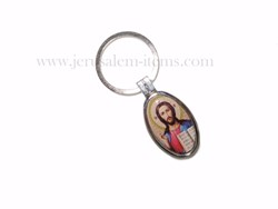 Jesus with Ten Commandments Keychain