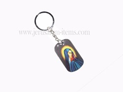 Mary praying with blue dress Keychain