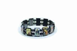 Holy Images of Jesus and Mary Bracelet