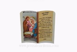 Holy Family Ceramic Book with Prayer