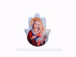 Mama Mary and Baby Jesus Ceramic Magnet