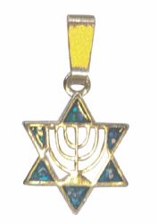 Menorah pendant with  Star of David