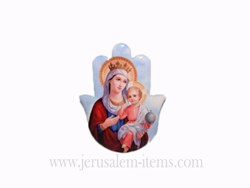 Mama Mary and Jesus Ceramic Magnet
