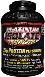 אבקת חלבון פיור פלטיניום וואי חברת סאן 100% San Pure Platinum Whey