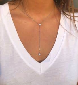 שרשרת סוליטר עניבה מכסף