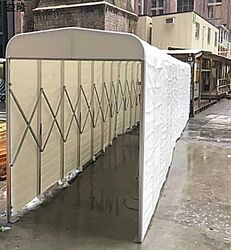 אוהל מנהרה אקורדיון מתנייד על גלגלים SEC100