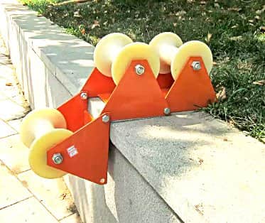 סט 3 גלגלות לכבל או סיב אופטי HD עד קוטר 100 מ"מ