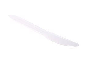 סכינים לבן פשוט 100 יח'
