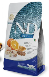 N&D חתול אושן דג קוד שיבולת שועל ותפוז 5 ק"ג