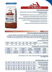מונג' כלב בוגר כבש, אורז ותפו"א 2.5 ק"ג