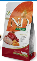 N&D לחתול בוגר מסורס דלעת שליו 1.5 ק"ג
