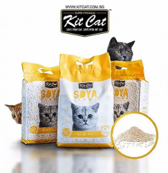 Kit Cat קיט קט חול מתגבש 7 ליטר לחתולים על בסיס סויה בניחוח טבעי (אוריג'ינל)