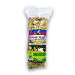 Hay pet alfalfa אספסת+ עלי ורדים עשירה בויטמינים למכרסמים ובעלי כנף 600 גרם