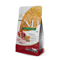 N&D נטורל דלישס N&D עוף ורימון לחתול בוגר מופחת דגנים 1.5 ק''ג