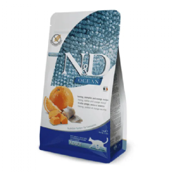 N&D נטורל דלישס לחתול בוגר מופחת דגנים דג ותפוז 5 ק"ג