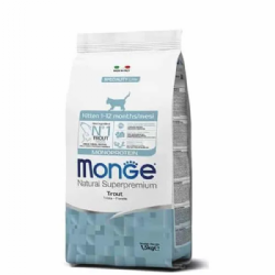 MONGE מונג גורים מזון יבש לחתולים בטעם פורל 1.5 ק"ג