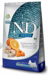 N&D כלב מיני (גזע קטן) בוגר דג דלעת ותפוז 7 ק"ג