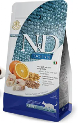 N&D כלב מיני בוגר אושן דג דלעת ותפוז 2.5 ק"ג