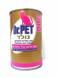 שימור ד"ר פט גולד פטה לחתול 400 גרם טונה ועוף