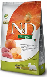 N&D כלב מיני בוגר חזיר, דלעת ותפוח 2.5 ק"ג