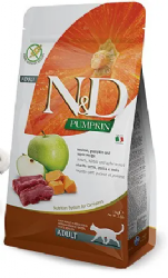 N&D חתול בוגר דלעת וצבי ללא דגנים - 5 ק"ג