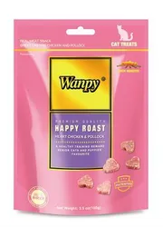 Wanpy חטיף לבבות עוף ודג לחתול