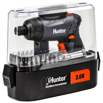 מברגה קומפקטית 3.6V כולל אריזה ייעודית 52 ביטים + מאריך