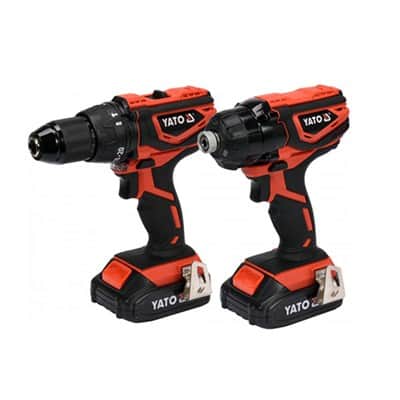 סט מברגה ואימפקט 18V כולל 2 סוללות YATO 3AH יאטו