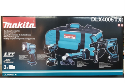 סט אימפקט + פטישון + משחזת + פנס 18V 5.0A