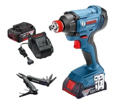 מברגה\מפתח רטיטה נטענת 18V דגם GDX 180-LI עם 2 סוללות 3AH בוש
