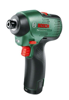 מברגה נטענת EasyImpactDrive 12V כולל סוללה 1.5AH בוש