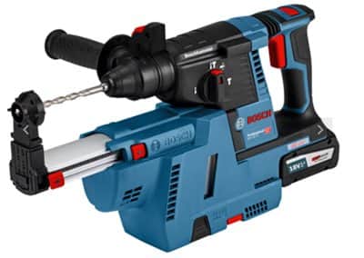 פטישון נטען BOSCH GBH 18V 26 כולל שואב אבק ופוטר מתחלף בוש