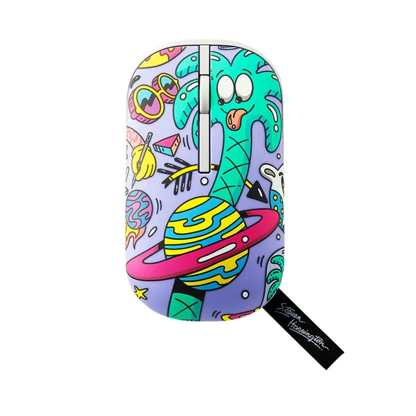מקלדת או עכבר ASUS עכבר אלחוטי ASUS Marshmallow Mouse MD100 Steven Harrington Edition / BT 5 / 2.4GHz / Fun Palm Tree | MD100 MOUSE/STEVEN