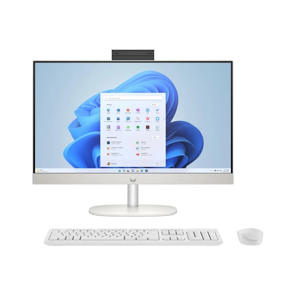 מחשב All‑in‑One HP HP AIO 24` FHD i5-1335U/8GB(2x4GB)/512SSD/WIN11HOME/WHITE/3YOS | A18F3EA#ABT