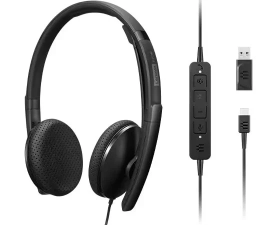 אוזניות Lenovo Lenovo Wired VoIP Headset (Teams) | 4XD1M45626