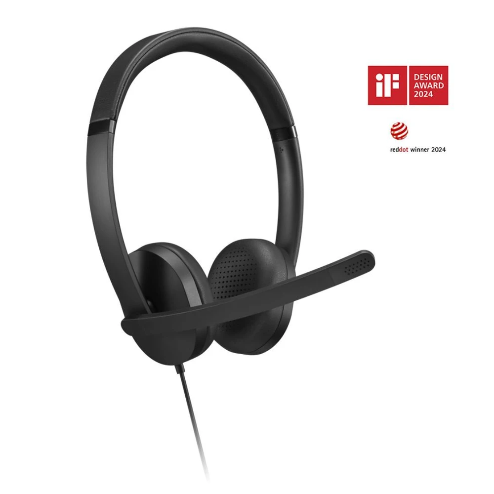 אוזניות קשת חוטיות Lenovo USB-A Wired Stereo Headset Gen 2 4XD1P83425 | 4XD1P83425-