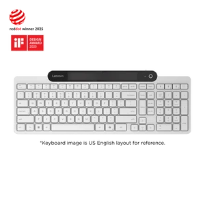 מקלדת או עכבר Lenovo Lenovo 800 Self-Charging Bluetooth Keyboard-Hebrew GY41R69592 | GY41R69592