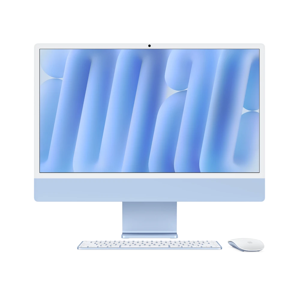 מחשב All‑in‑One Apple 24-inch iMac with Retina 4.5K display: Apple M4 chip with 8‑core CPU and 8‑core GPU, 16GB | MWUF3AE/A