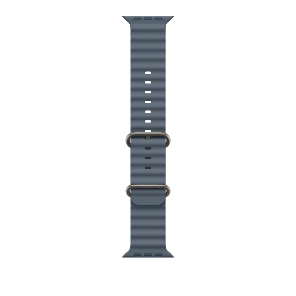 רצועה ל-Apple Watch 49mm Anchor Blue Ocean Band - Natural Titanium Finish | MGCC4ZM/A