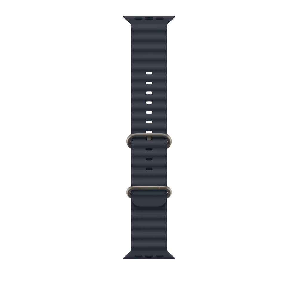 רצועה ל-Apple Watch 49mm Navy Ocean Band - Natural Titanium Finish | MXTH3ZM/A
