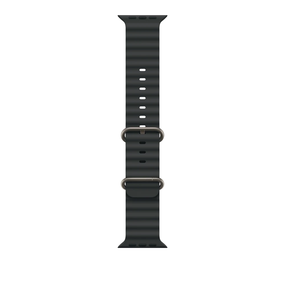 רצועה ל-Apple Watch 49mm Black Ocean Band - Natural Titanium Finish | MXTL3ZM/A