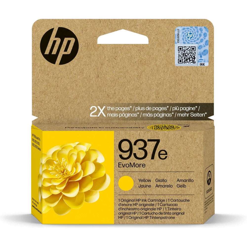 טונר או דיו ראש ראש דיו 937e XL צהוב 4S6W8NE pro 9730 | 4S6W8NE