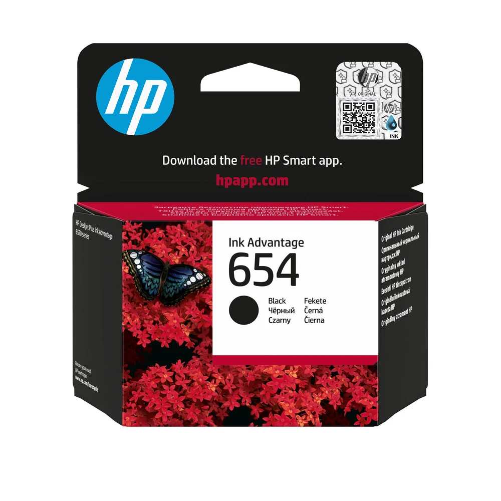 טונר או דיו ראש ראש דיו 654 שחור 6575 מספר 7FP39UE | 7FP39UE