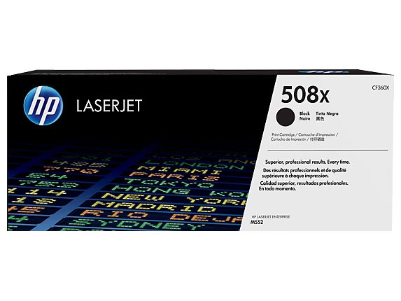 טונר HP שחור 508X לליזר CF360X M553 | CF360X