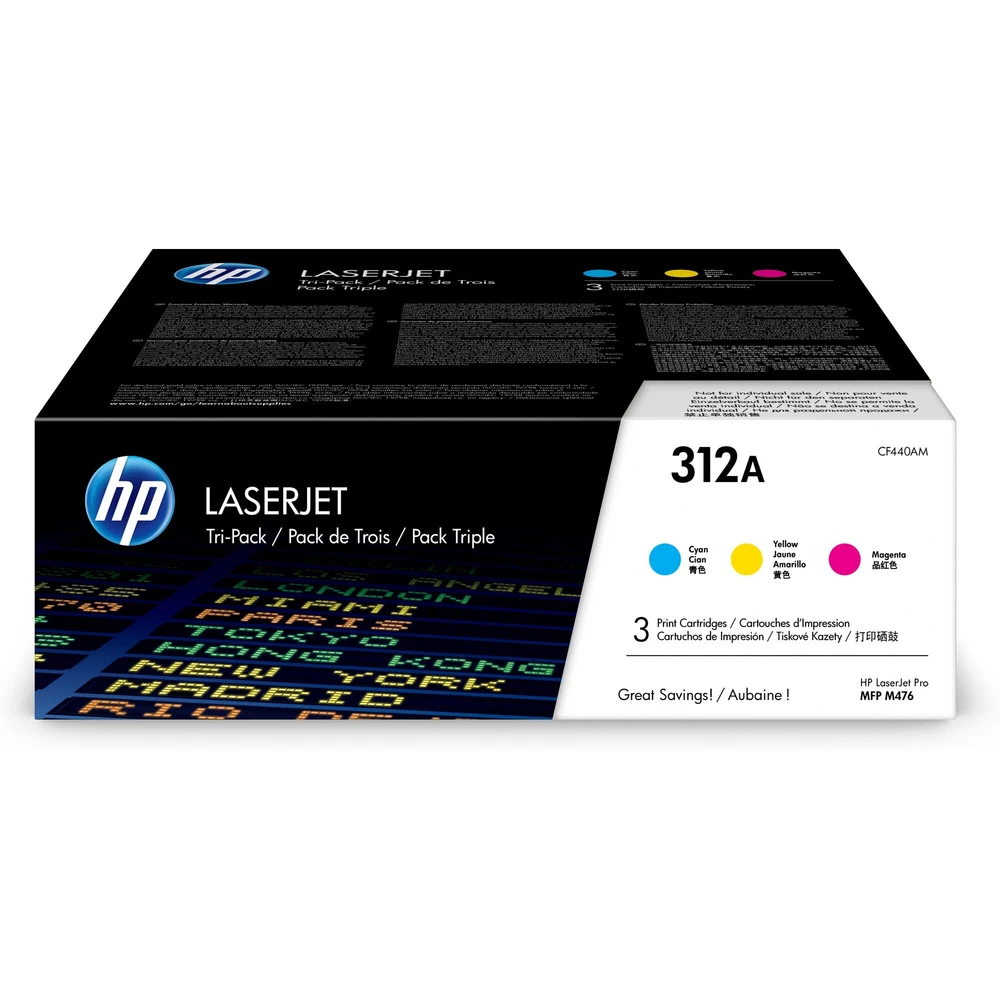 מארז טונרים HP312A CF381-3 מקורי | CF440AM