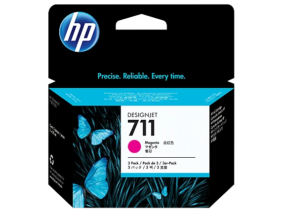 טונר או דיו HP מילוי (3) HP 711 מגנטה CZ135A T-520/120 | CZ135A