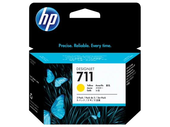 טונר או דיו HP מילוי (3) HP 711 צהוב CZ136A T-520/120 | CZ136A