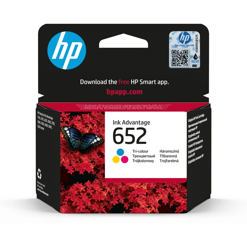 טונר או דיו HP ראש דיו 652 צבעוני F6V24AE HP-3835/4675 | F6V24AE