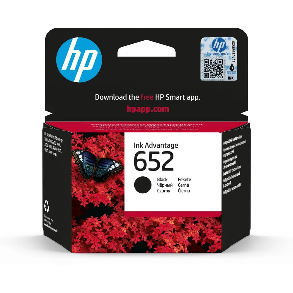 טונר או דיו HP ראש דיו 652 שחור F6V25AE HP-3835/4675 | F6V25AE
