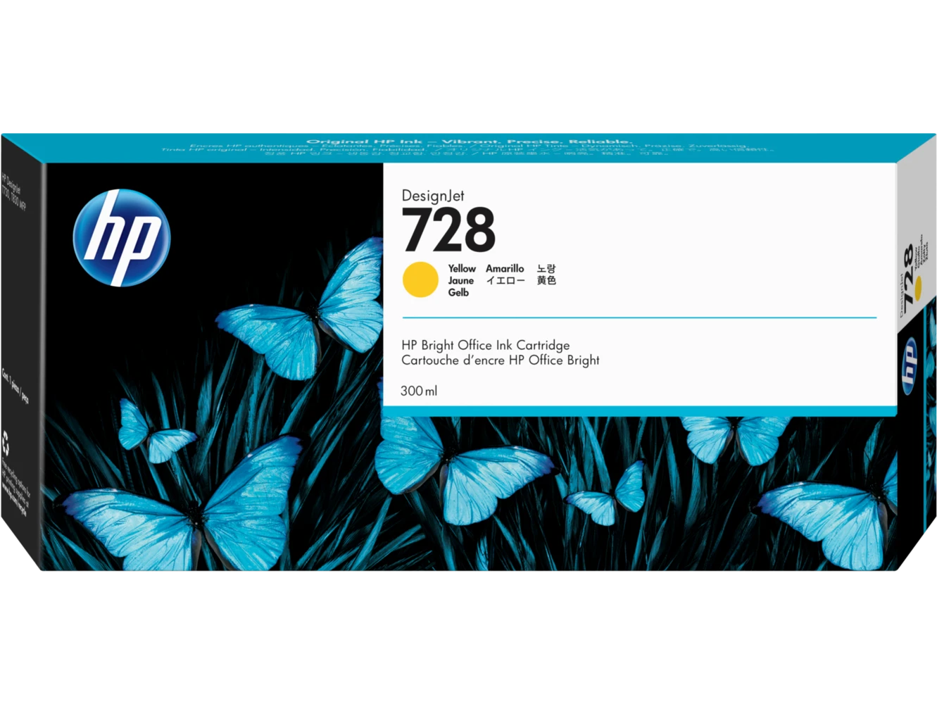 טונר או דיו HP מילוי HP 728 צהוב F9K15A T-730 300ml | F9K15A